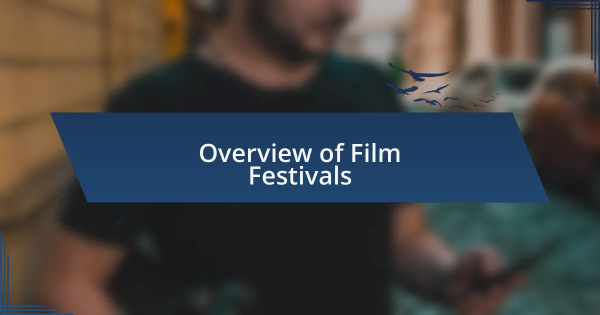 Overview of Film Festivals