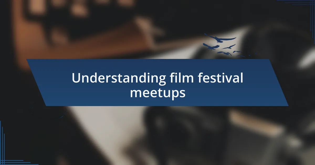 Understanding film festival meetups