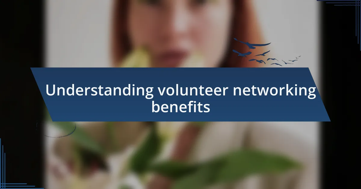 Understanding volunteer networking benefits